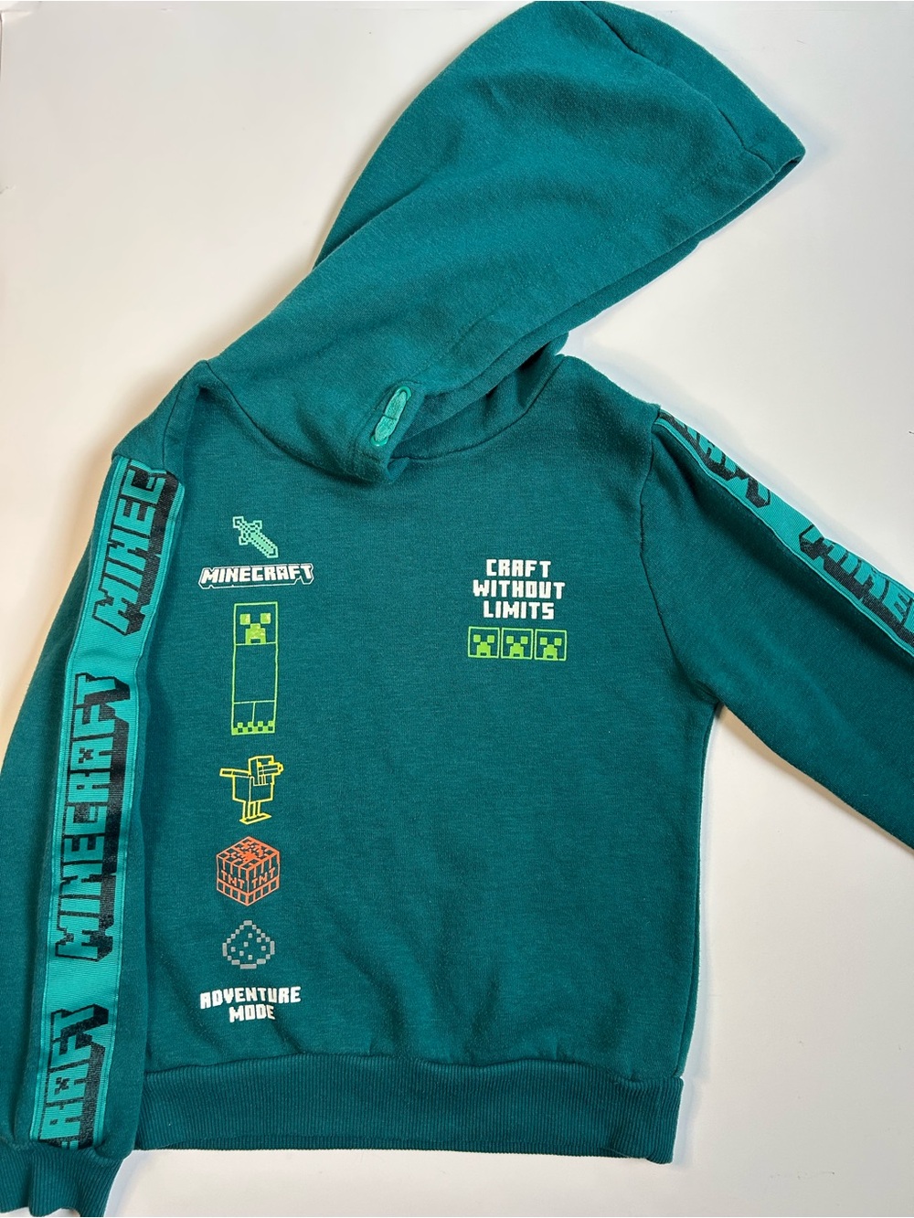 Kids Teal Minecraft Hoodie